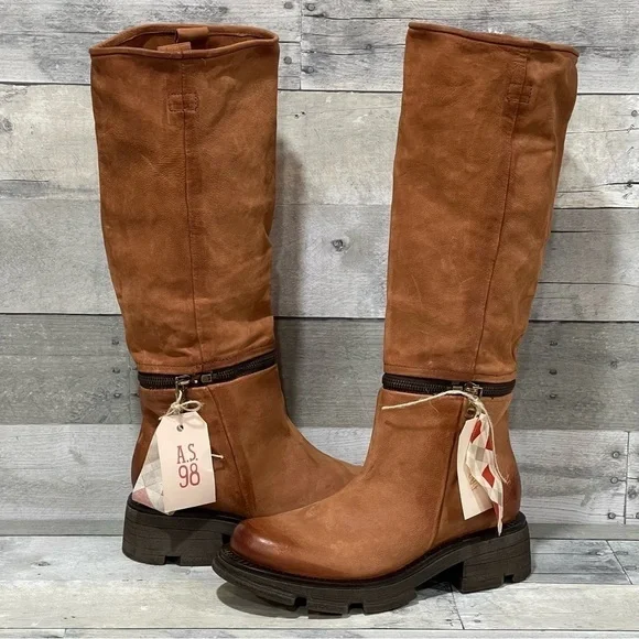 NEW ..!!! A.S.98 LARRIE WOMEN'S BOOT - WHISKEY - SIZE - 7.5 - 8 US / 38 EU $499 - Picture 1 of 16